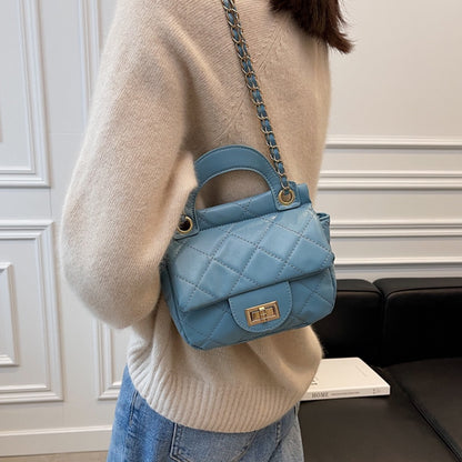IELGY fashion ladies texture chain shoulder bag Korean version of rhombus