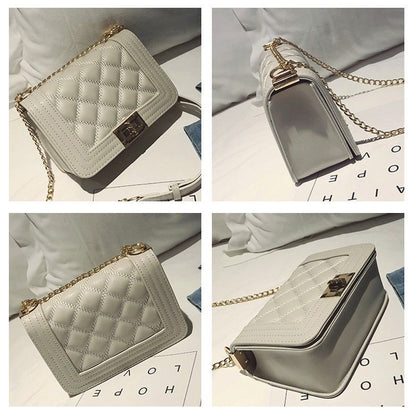 Korean version of the chain rhombic lock shoulder bag Messenger bag