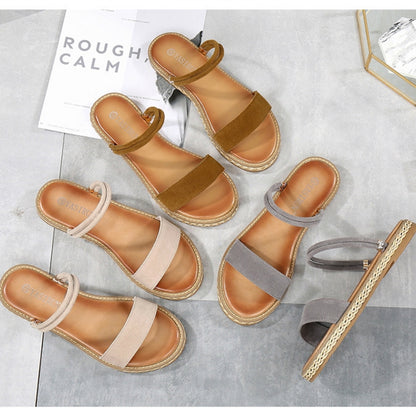 IELGY large size wild sandals comfortable fashion round head casual shoes