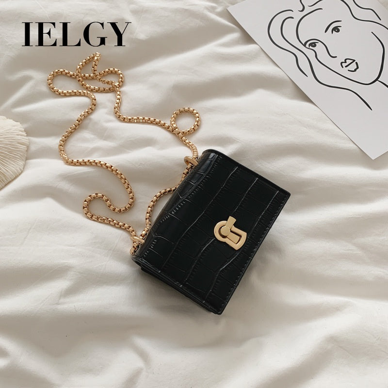 IELGY fashion women shoulder bags crocodile pattern square crossbody bags