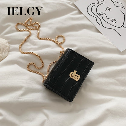 IELGY fashion women shoulder bags crocodile pattern square crossbody bags