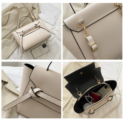 IELGY Women's bag retro Hand bag one shoulder Crossbody fashion ins fashion Square solid color all-match