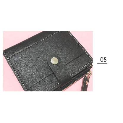 IELGY Small coin purse female zipper coin short paragraph slim wallet