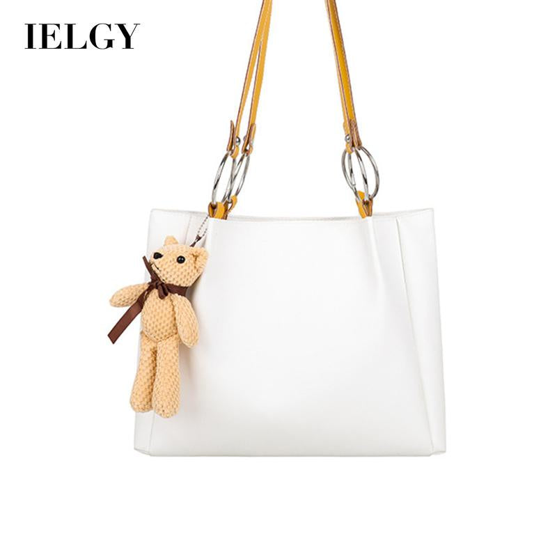 IELGY Metal Ring Simple Large Capacity One-shoulder Tote Bag