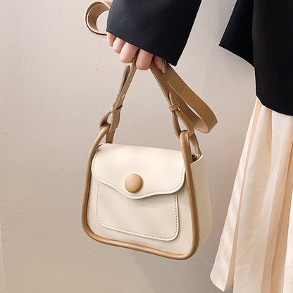 IELGY women's all-match simple commuter crossbody contrast color small square bag