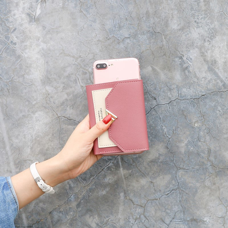 IELGY Korean version zero wallet student mini sweet and lovely short Ladies Wallet