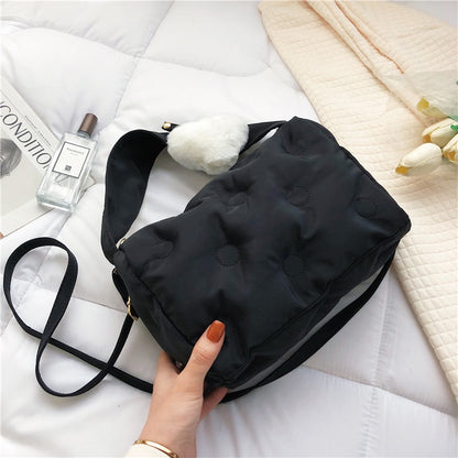 IELGY niche design bag messenger bag female green portable small square bag