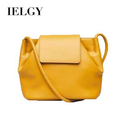 IELGY Niche Design Yellow Shoulder Messenger Bag