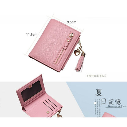 New stylish small wallet female short paragraph
