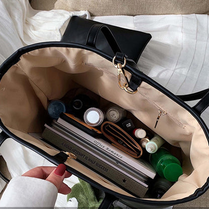 IELGY Large-capacity shoulder bag college student bag female art portable tote bag