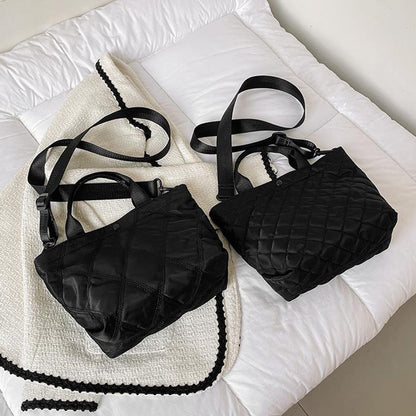 IELGY Lingge embroidery thread niche design all-match messenger portable bucket bag women