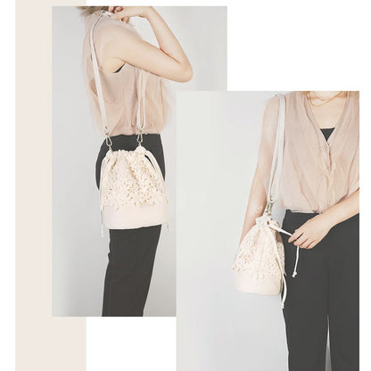 IELGY Lace bag bucket shoulder bag