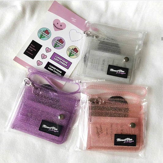 IELGY ID package transparent PVC folding wallet card package