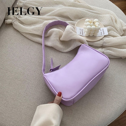 IELGY Women's fashion pure color one-shoulder bag hundred women bag tide.