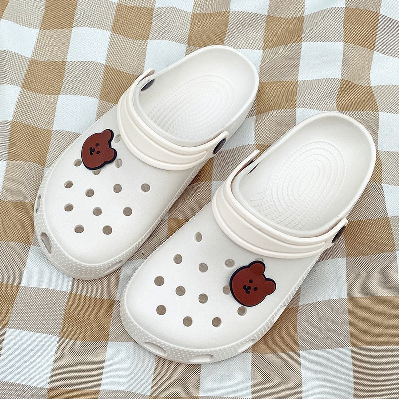 IELGY lightweight fashion cute beach Baotou non-slip slippers women