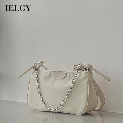IELGY Nylon underarm bag female French texture popular bag Korean version of the new trendy net red chain messenger small bag