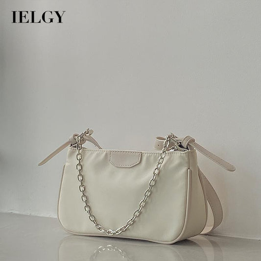 IELGY Nylon underarm bag female French texture popular bag Korean version of the new trendy net red chain messenger small bag