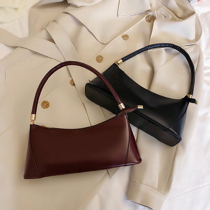 IELGY  Textured bag girl 2020 spring/summer new small commuter hundred with a solid color law stick under the bag one-shoulder handbag tide