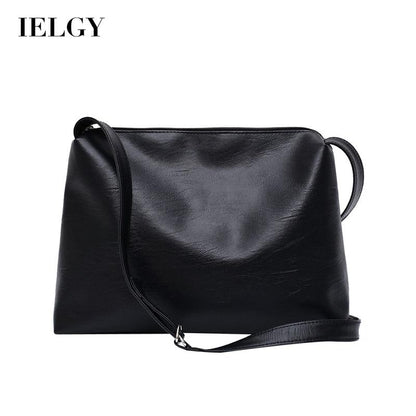 IELGY fashion versatile shoulder bag postman Korean version Hong Kong style large capacity cool messenger solid color