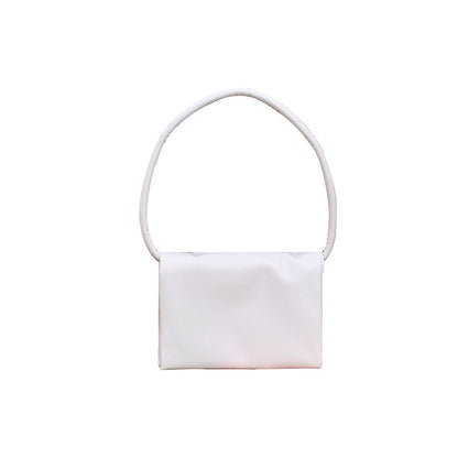 IELGY Multi-Layer Soft Special-Interest Design Street shot French Handbag Graceful Baguette Bag Underarm Macaron Color