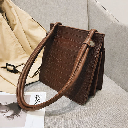 IELGY Vintage Crocodile Multi-Shoulder Shoulder Crossbody Bag