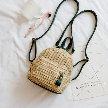 IELGY Mini shoulder bag straw bag leisure bag
