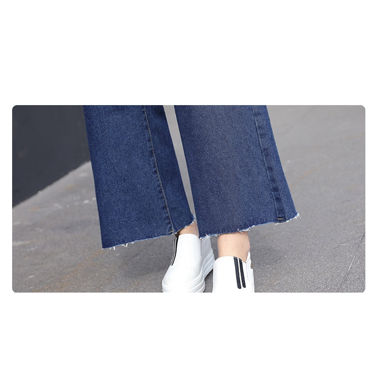 IELGY Super fire straight loose jeans wide leg pants women high waist cropped pants