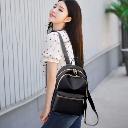 IELGY Oxford cloth backpack women fashion black all-match school bag