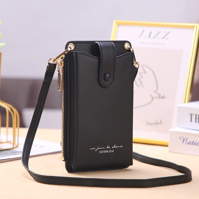 IELGY ladies mobile phone bag Korean style lychee zipper small coin purse