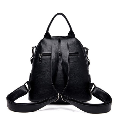 IELGY women's fashion anti-theft multifunctional large capacity soft leather backpack