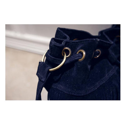 New women bag tassel bucket bag shoulder bag