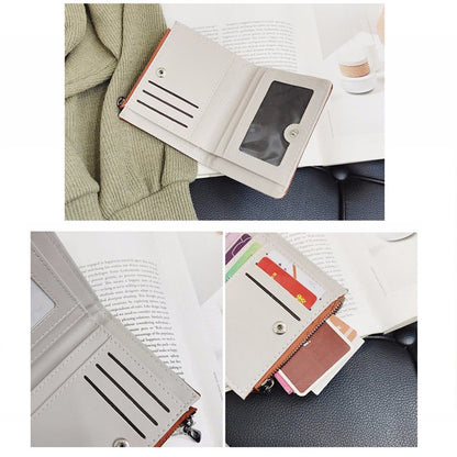 IELGY Vintage ladies short embroidered zip wallet