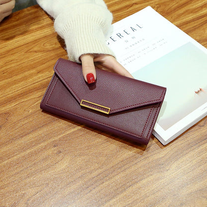 IELGY Korean Style Long Multifunctional Buckle Vintage Thin Coin Purse