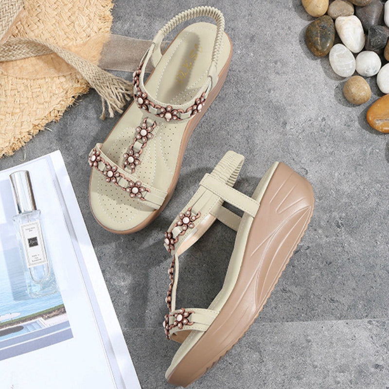 IELGY [Size36-42] Platform sandals height 5cm slope platform large size women's shoes