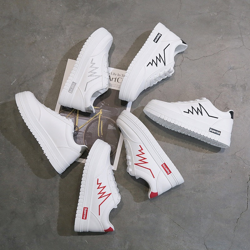 IELGY [size: 35-40]Korean breathable white shoes for women/ trendy casual ins skate women's shoes