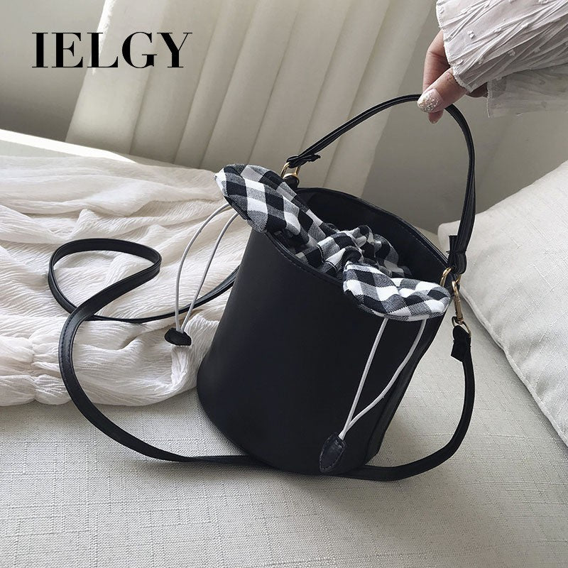 IELGY bag female Korean version of all-match casual bucket bag fashion simple shoulder messenger bag