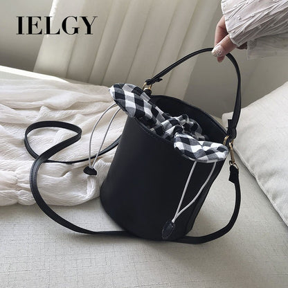 IELGY bag female Korean version of all-match casual bucket bag fashion simple shoulder messenger bag