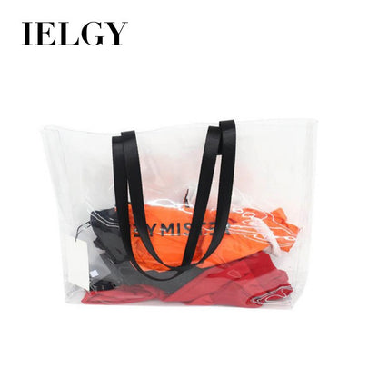 IELGY Large-capacity beach bag PVC transparent bag Fashion
