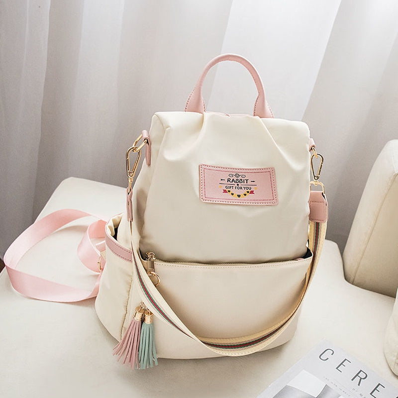 IELGY Oxford cloth backpack women black Korean large-capacity travel school bag