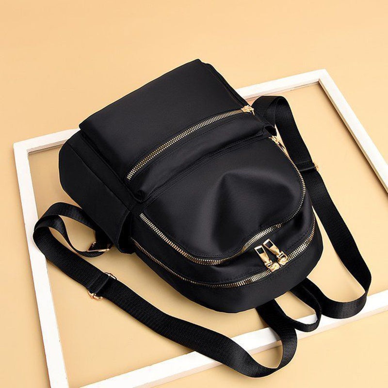 IELGY Oxford cloth backpack women fashion black all-match school bag
