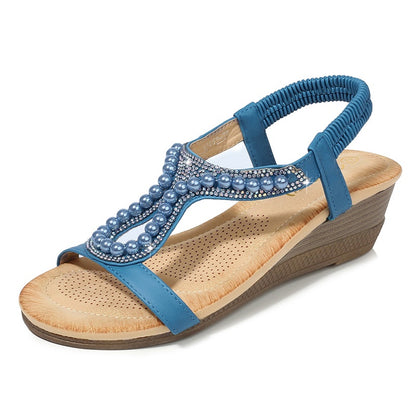 IELGY [Size36-42] sandals diamond simple casual large size women's shoes  Multiple colors available