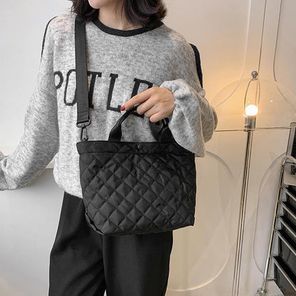 IELGY Lingge embroidery thread niche design all-match messenger portable bucket bag women