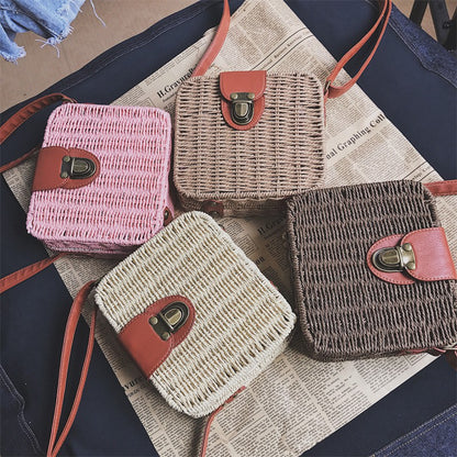 IELGY Mini Square Retro Beach Bag Messenger Bag