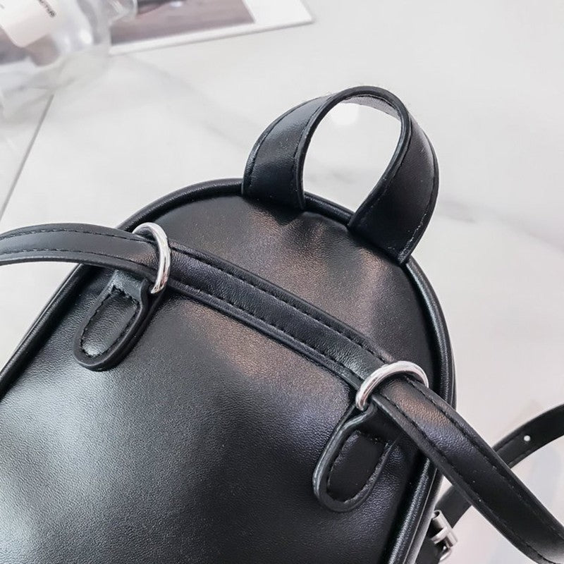 IELGY PU shoulder bag female slung portable iron chain small bag purse