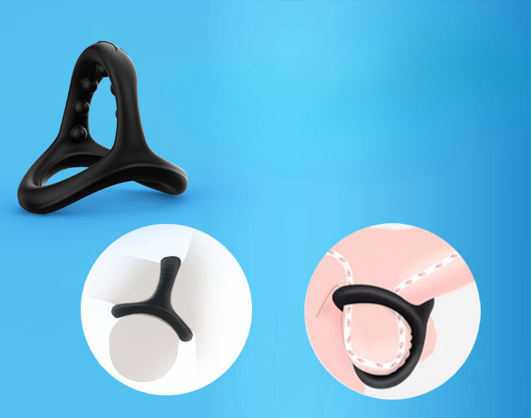 YOUTHAV Hot selling silicone lock sperm ring penis delay anti-ejaculation long-lasting invisible ring set couple sex fun lock sperm ring