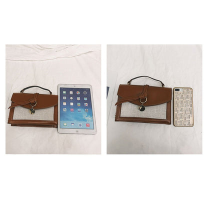 Messenger bag wide shoulder strap small square Harajuku shoulder bag