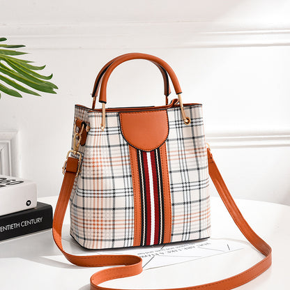 IELGY Women's bag all-matching simple Korean style bucket bag portable one shoulder casual trendy Crossbody