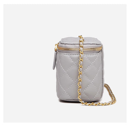 IELGY Women's bag Fashion One shoulder PU Chain Rhombus Solid color All-match Crossbody