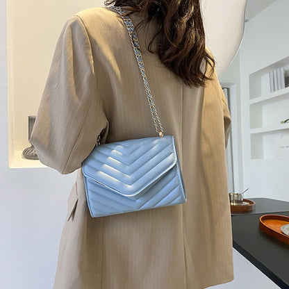 IELGY Fashion Solid Color Texture Comfortable Shoulder Strap Square Crossbody Bag
