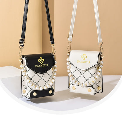 IELGY pearl chain mini mobile phone messenger handbag small fresh and lightweight